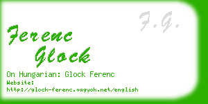 ferenc glock business card